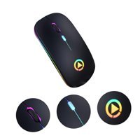 Kıchouse RGB Sessiz Kablosuz Siyah Optik Mouse