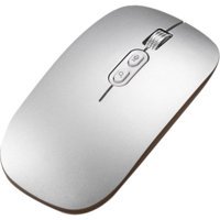 Decisive Sessiz Kablosuz Gümüş Optik Mouse
