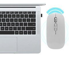 Annadue Ergonomik Kablosuz Gümüş Optik Mouse