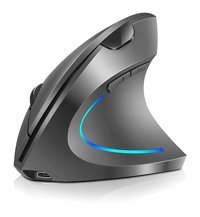 Generic RGB Ergonomik Dikey Makrolu Kablosuz Gri Optik Gaming Mouse