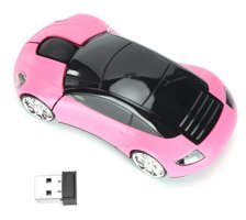 Annadue Araba Görünümlü Kablosuz Pembe Optik Mouse