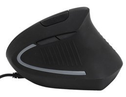Ciciglow Ergonomik Dikey Makrolu Kablolu Siyah Optik Mouse