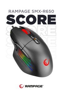 Rampage SMX-R650 RGB Makrolu Kablolu Siyah Optik Gaming Mouse