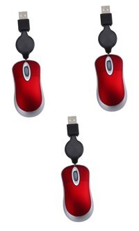 Osaladı Kablolu Kırmızı Optik 3 Adet Mouse