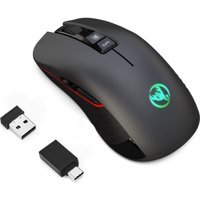 Hxsj T30 RGB Makrolu Kablosuz Siyah Optik Gaming Mouse