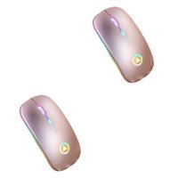 Gatuida RGB Sessiz Ergonomik Kablolu Rose Gold Optik Gaming 2 Adet Mouse