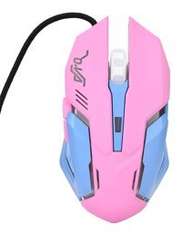 Akozon Tablet Uyumlu Makrolu Kablolu Pembe Optik Gaming Mouse