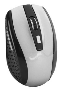 Ccylez Sessiz Ergonomik Makrolu Kablosuz Gümüş Optik Mouse
