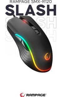 Rampage SMX-R120 Slash RGB Makrolu Kablolu Siyah Optik Gaming Mouse