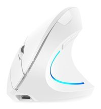 Hallow RGB Ergonomik Dikey Makrolu Kablosuz Beyaz Optik Mouse