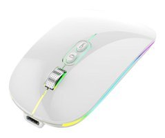 Generic 24TR5280652 RGB Sessiz Ergonomik Kablosuz Beyaz Optik Mouse
