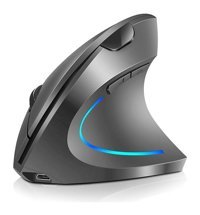 Hallow RGB Makrolu Ergonomik Dikey Makrolu Kablosuz Siyah Optik Mouse