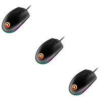 Hemobllo RGB Sessiz Ergonomik Kablosuz Siyah Optik Gaming 3 Adet Mouse