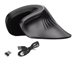 Hallow Ergonomik Dikey Makrolu Kablosuz Siyah Optik Mouse