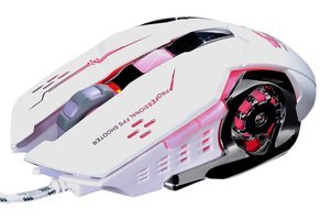 Fiauli WS214 RGB Makrolu Kablosuz Beyaz Optik Gaming Mouse