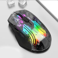 Ashata RGB Sessiz Ergonomik Makrolu Kablosuz Şeffaf Optik Gaming Mouse
