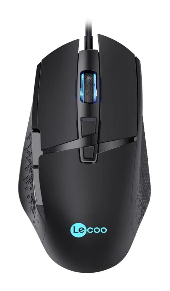 Lenovo Lecoo MG1101 RGB Makrolu Kablolu Siyah Optik Gaming Mouse