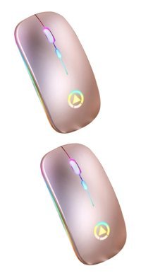 Hemobllo RGB Sessiz Kablosuz Rose Gold Optik Gaming Mouse