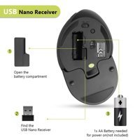 Cankypu M618 Plus Ergonomik Dikey Kablosuz Siyah Optik Mouse
