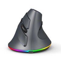 Generic Programlanabilir RGB Ergonomik Dikey Makrolu Kablosuz Siyah Optik Gaming Mouse