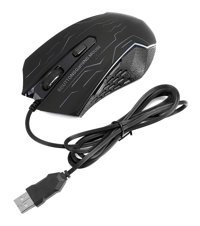 Shanrya Tablet Uyumlu Sessiz Makrolu Kablolu Siyah Optik Mouse