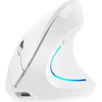 Huahai RGB Ergonomik Dikey Makrolu Kablosuz Beyaz Optik Mouse