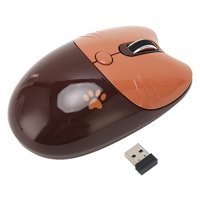 Topiky Sessiz Kablosuz Kahverengi Optik Mouse