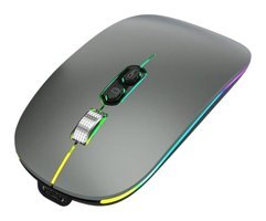 Generic 24TR5280654 RGB Sessiz Ergonomik Kablosuz Gri Optik Mouse