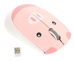 Gatuida Domuz Görünümlü Sessiz Kablosuz Pembe Optik Mouse
