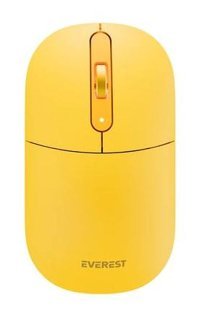 Everest SMW-384 Sessiz Kablosuz Sarı Optik Mouse
