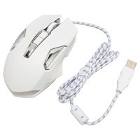 Broleo Programlanabilir RGB Sessiz Makrolu Kablolu Beyaz Optik Gaming Mouse