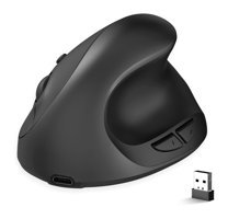 Ciadaz X10 Ergonomik Dikey Makrolu Kablosuz Siyah Optik Mouse