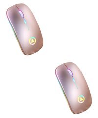 Osaladı RGB Sessiz Ergonomik Kablosuz Rose Optik Mouse