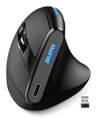 Generic F-36A Ergonomik Dikey Makrolu Kablosuz Siyah-Mavi Optik Mouse