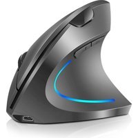 Huahai RGB Ergonomik Dikey Makrolu Kablosuz Gri Optik Mouse