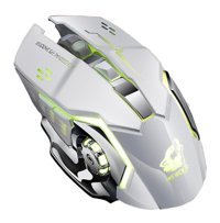 Uonlytech x8 RGB Sessiz Makrolu Kablosuz Beyaz Optik Gaming Mouse