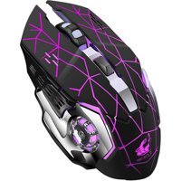 Sanlindou Tablet Uyumlu RGB Sessiz Makrolu Kablosuz Siyah Optik Mouse