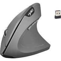 Hxsj T24 Ergonomik Dikey Makrolu Kablosuz Gri Optik Mouse