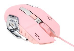 Vbestlife RGB Sessiz Ergonomik Makrolu Kablolu Pembe Optik Gaming Mouse