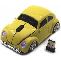 Jingyi Araba Görünümlü Kablosuz Sarı Optik Mouse