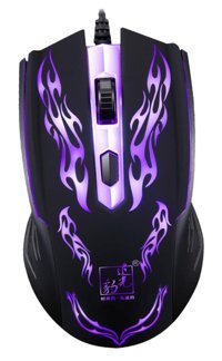 Hemoton RGB Kablosuz Siyah-Mor Optik Gaming Mouse