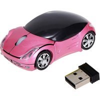 Jingyi Araba Görünümlü Kablosuz Pembe Optik Mouse