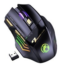 Clsslvvbn RGB Ergonomik Makrolu Kablosuz Siyah Optik Gaming Mouse