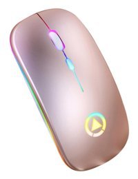 Kıchouse RGB Sessiz Kablosuz Pembe Optik Mouse