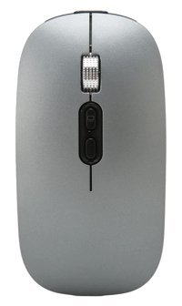 Lazmin112 Sessiz Kablosuz Siyah-Gümüş Optik Mouse