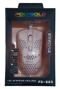 Polygold Lecoo M1102 RGB Makrolu Kablolu Pembe Optik Gaming Mouse