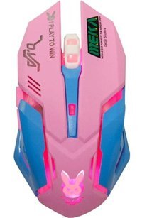 Sanlindou Tablet Uyumlu RGB Sessiz Makrolu Kablosuz Pembe Optik Mouse