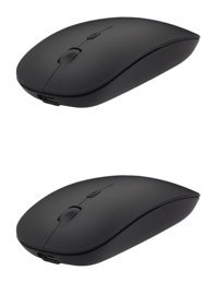 Hemobllo Programlanabilir Sessiz Kablosuz Siyah Optik 2 Adet Mouse