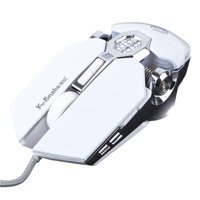 Bestonzon RGB Makrolu Kablolu Beyaz-Gümüş Optik Gaming Mouse