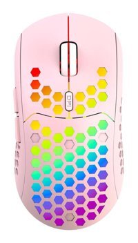 Cankypu Makrolu Kablosuz Pembe Optik Gaming Mouse